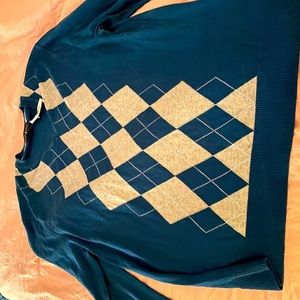 Mens v neck argyle sweater